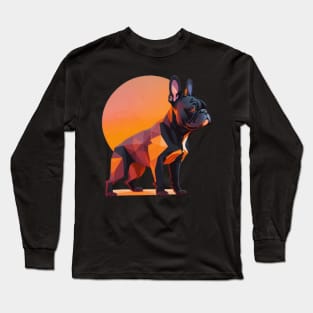 French Bulldog Geometric Long Sleeve T-Shirt